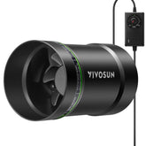 VIVOSUN extractor frontal mostrando diseño compacto y potencia