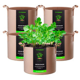 VIVOSUN paquete frontal de 5 bolsas de cultivo, fácil almacenamiento