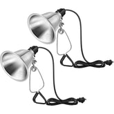 VIVOSUN vista frontal del par de lámparas con pinza y reflectores, luz direccional fiable