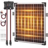 Voltset panel frontal mostrando superficie de vidrio y marco resistente