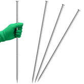 VVOKGO estaca frontal mostrando acabado galvanizado y resistencia