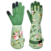 WANCHI guantes frontal con empaque mostrando color verde y diseño floral, conveniencia para regalo
