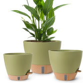 WEICHENGXING conjunto frontal de 3 macetas, diseño moderno y funcional