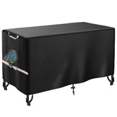 WICKTICK vista frontal de la funda cubriendo mesa de fuego, protección total