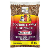 Wild Delight empaque frontal Squirrel Away muestra 14 lb y beneficios anti-ardillas