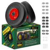 Wiltire vista frontal del par de ruedas 10" mostrando durabilidad