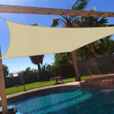 Windscreen4less frontal del empaque mostrando la vela beige y beneficio de sombra