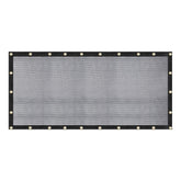 WindscreenSupplyCo lona frontal 8x16 ft mostrando cobertura y sombreado eficaz