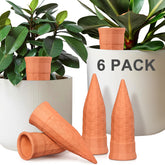 WinJiaYao vista frontal del pack de 6 puntas de terracota para autorriego