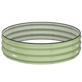 Winpull vista frontal de la jardinera redonda mostrando diseño y acabado duradero