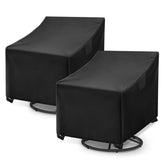 WLEAFJ funda frontal para sillón de patio mostrando acabado impermeable y ajuste