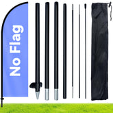 WOANIXY mástil frontal mostrando ajuste para banderas, visibilidad mejorada