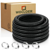Wocloer frente del rollo mostrando la longitud y color negro, ideal para estanques