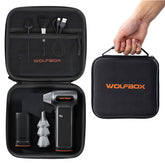 WOLFBOX estuche MF200 frontal mostrando protección rígida y diseño compacto