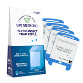 Wondercide paquete frontal mostrando cuatro recambios, ideal para reemplazos rápidos