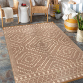 Wonnitar vista frontal de la alfombra 5x8, resistente y decorativa