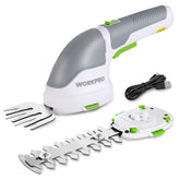 WORKPRO tijera frontal blanca mostrando diseño compacto y control fácil
