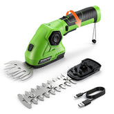 WORKPRO vista frontal de la tijera inalámbrica mostrando diseño compacto y control cómodo