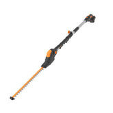 WORX WG252 vista frontal mostrando el cuerpo y el eje, facilita el control seguro