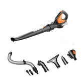 WORX soplador WG545.9 frontal mostrando diseño compacto y versatilidad