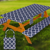 Wrakus vista frontal de la funda para mesa mostrando ajuste limpio y protección