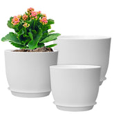 WSMKSZ macetas frontales blancas en conjunto, estética moderna y ordenada