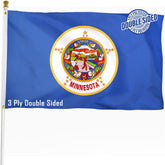 XIFAN bandera Minnesota vista frontal con colores vivos y alta presencia