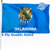 XIFAN bandera frontal de Oklahoma mostrando diseño vibrante y visibilidad