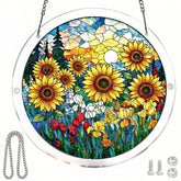 XLWPGY colgante girasol frontal mostrando colores vivos y atractivo decorativo