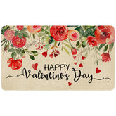 Xsinufn felpudo frontal con corazones y rosas, aporta bienvenida romántica