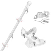 Yeesun mástil vista frontal mostrando soporte estable y beneficio estética