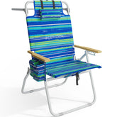 Yestomo silla frontal desplegada mostrando altura de asiento fácil de usar
