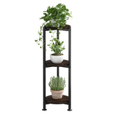 YIZAIJIA vista frontal del soporte de plantas mostrando estabilidad y diseño