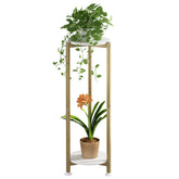 YIZAIJIA soporte plantas frontal mostrando dos niveles y aspecto decorativo