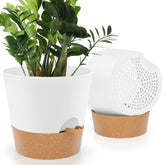 YNNICO maceta frontal blanca con diseño minimalista y aspecto moderno