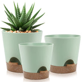 YNNICO maceta frontal set verde con diseño minimalista y resistencia