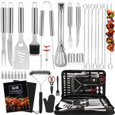 Yoehka set completo frontal mostrando todas las herramientas para asar, práctico y organizado
