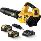 YOOVL vista frontal del soplador mostrando controles y boquilla para manejo preciso