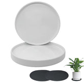 Yukfona plato cerámico frontal blanco muestra diseño elegante y protección