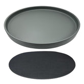 Yukfona plato frente mostrando diseño gris y protección práctica