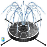 Yzert fuente solar vista frontal con chorro regulable y diseño compacto