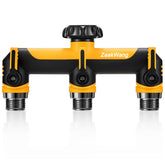 ZaakWang vista frontal del divisor 3 vías mostrando salidas y cuerpo resistente
