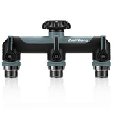 ZaakWang conector frontal 3 vías mostrando roscas resistentes y fácil montaje