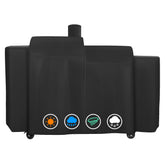 ZBXFCSH vista frontal de la funda protegiendo Pit Boss KC Combo, ajuste preciso