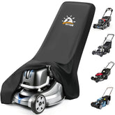 Zettum funda cortacésped vista frontal que protege de lluvia y polvo