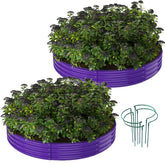 ZFHgarden vista frontal del macetero morado mostrando su diseño resistente