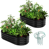 ZFHgarden frente del kit de dos maceteros mostrando estructura y beneficio de durabilidad