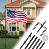 ZMTECH mástil frontal con bandera mostrando presencia y resistencia exterior