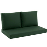 Zonamat vista frontal del juego de cojines forestgreen, confort para loveseat