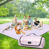 ZUBOND vista frontal de la manta mostrando patrón y tamaño, ideal para picnic